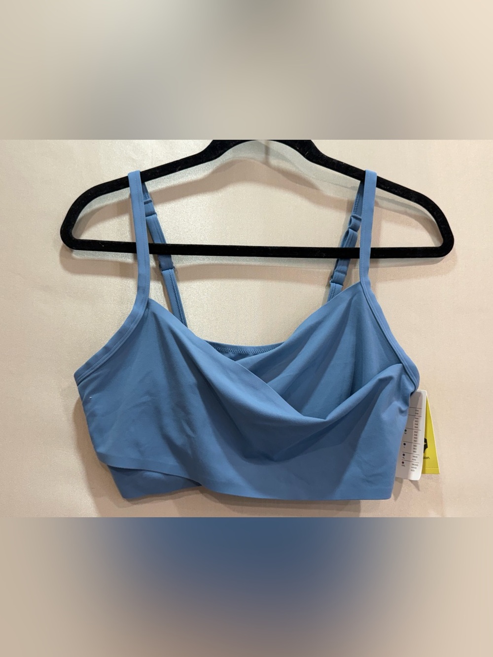 all in motion Dusty Blue Draped Bralette with Adjustable Straps